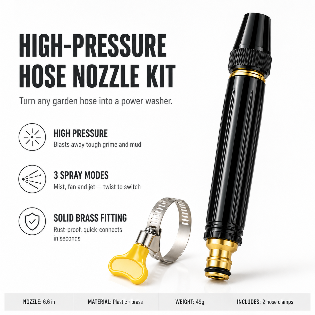 High-Pressure Water Gun Nozzle