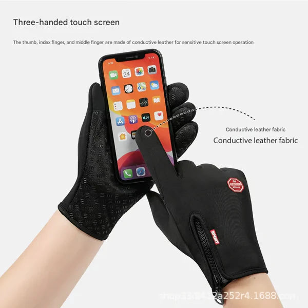 Thermal Winter Gloves - All-Day Warmth, Full Phone Use