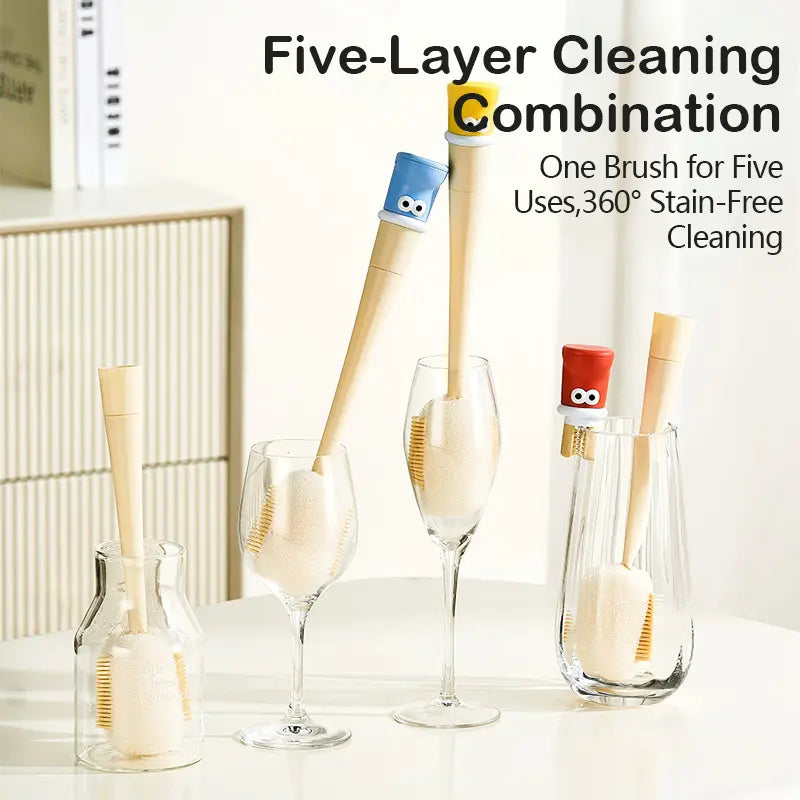 5-in-1 Bottle and Straw Cleaning Brush Set